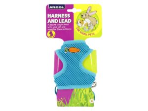 AN163530 SMALL ANIMAL MESH HARNESS&LEAD SML|MED|LRG TEAL