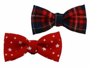 Soho Pet Collection Bow Tie SOHO REVERSIBLE BOW TIE TARTAN/STAR