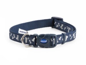 AN693640 BONES REFLECTIVE ADJ COLLAR BLUE S5-9 | 45CM-70CM