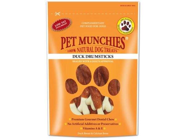 PET MUNCHIES DUCK DRUMSTICKS 100G