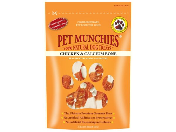 PET MUNCHIES CHICKEN & CALCIUM BONE 100G