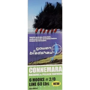 Gowen_BradshawblackConnemaraMackerel_Pollockfeather6hook_1024x1024 Gowen & Bradshaw Black Connemara Mackerel/Pollock Feathers 6H