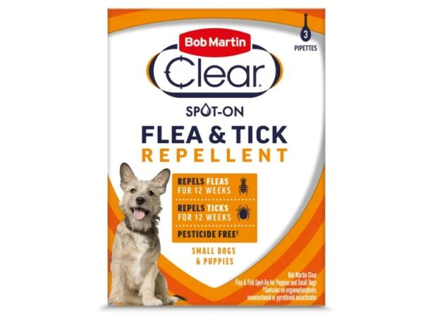 spot on BOB MARTIN SPOT ON FLEA & TICK REPELLANT SMALL DOG