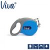 BLUE ANCOL VIVA RETRACTABLE 5M LEAD MEDIUM 30KG VARIOUS COLOURS