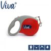 PINK ANCOL VIVA RETRACTABLE 5M LEAD MEDIUM 30KG VARIOUS COLOURS