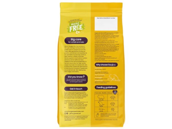 BURGESS HAMSTER GERBIL +MOUSE FOOD 750G