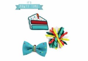 pawty blue ANCOL PAWTY TIME BLUE COLLAR ACCESSORIES 3PC