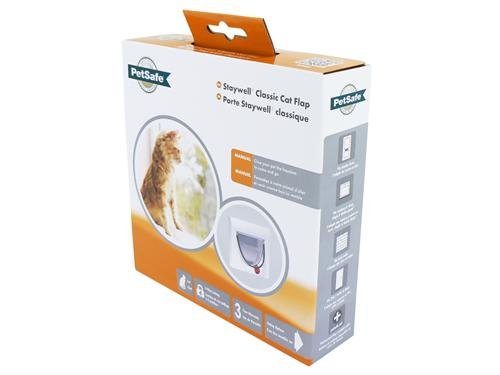 2025/06/1000059607.jpg STAYWELL4WAY CAT FLAP WHITE NOTUNNEL