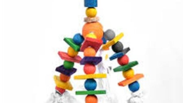 2026/06/1000084860.jpg DUVO BIRD TOY COLOURFUL CLUSTER WITH ROPE AND BLOCKS