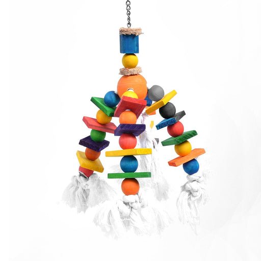 2026/06/1000084861.jpg DUVO BIRD TOY COLOURFUL CLUSTER WITH ROPE AND BLOCKS