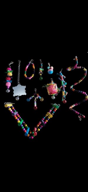 2026/06/1000084888.jpg 10 PEICE BIRD TOY COLOURFUL BUNDLE